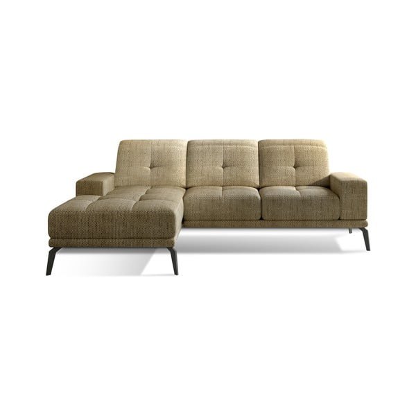Smėlio spalvos kampinė sofa (su kairiuoju kampu/su gultu) Torrense – ELTAP