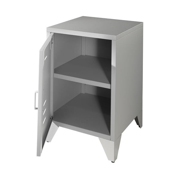 Pilkas metalinis naktinis staliukas Bronxx - Vipack-image-2