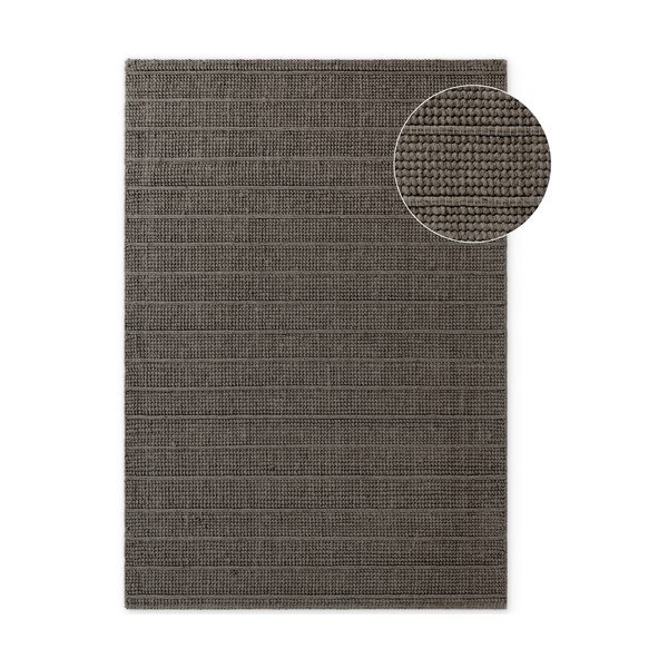 Rankų darbo tamsiai pilkos spalvos/tamsiai rudos spalvos iš vilnos kilimas 120x170 cm Camden Parker – Ted Baker