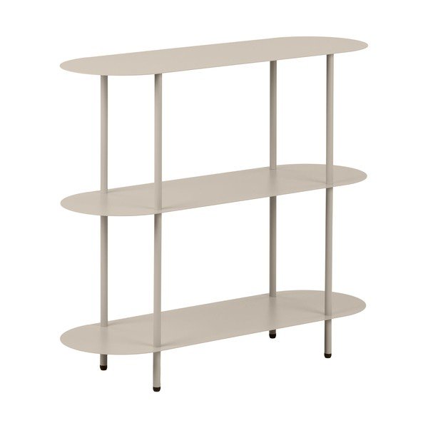 Smėlio spalvos iš metalo pastatoma lentyna 90x81x31 cm Rieti – House Nordic-image-2