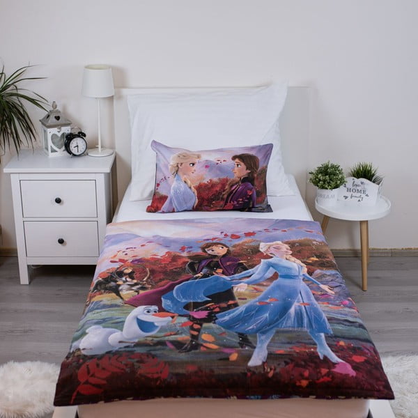 Iš medvilnės vaikiška patalynė vaikiškai lovai 100x135 cm Frozen "Wind" – Jerry Fabrics-image-1