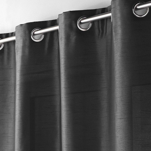 Tamsiai pilkos spalvos iš mikrosatino užuolaida 140x240 cm Shana – douceur d'intérieur-image-2