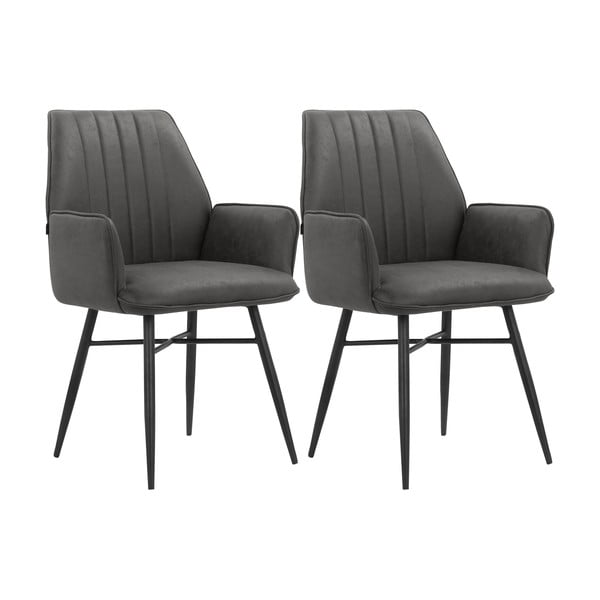 Valgomojo kėdės antracito spalvos 2 vnt. Anzo – Støraa-image-4