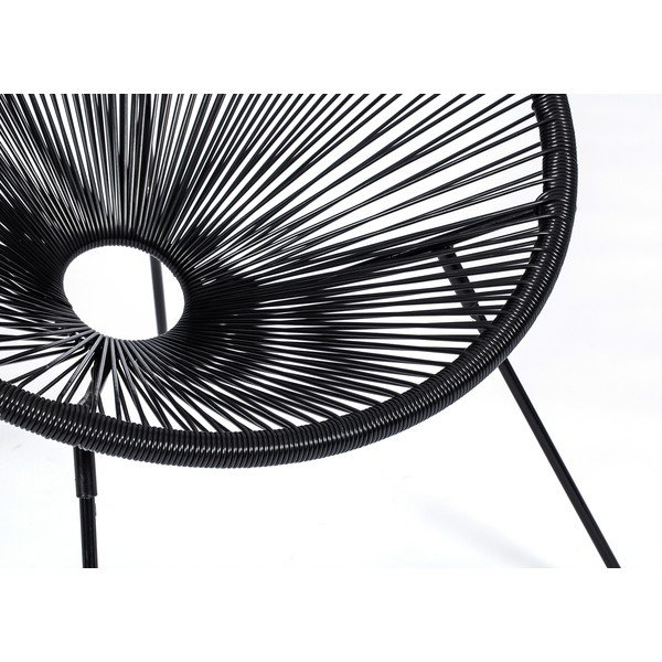 Juodų sodo kėdžių komplektas Avocado ir stalas Loris, ø 35 cm-image-3