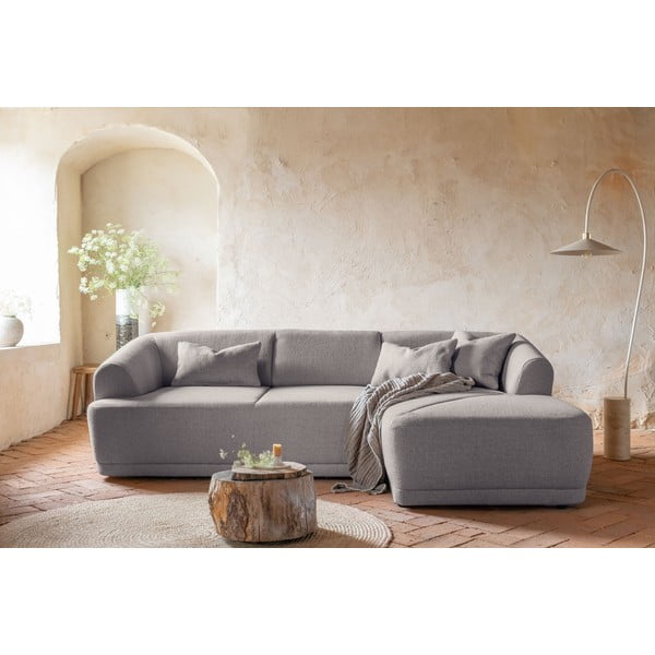 Kampinė sofa pilkos spalvos – Miuform-image-1