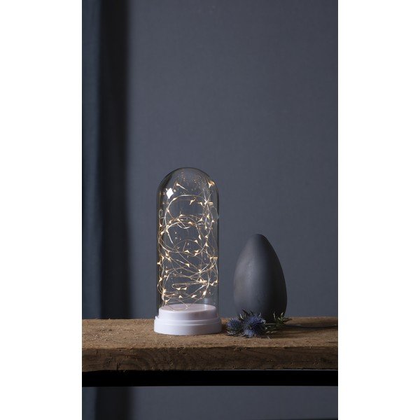 Stiklinis kupolas su balta LED šviesa Best Season, aukštis 25 cm-image-1