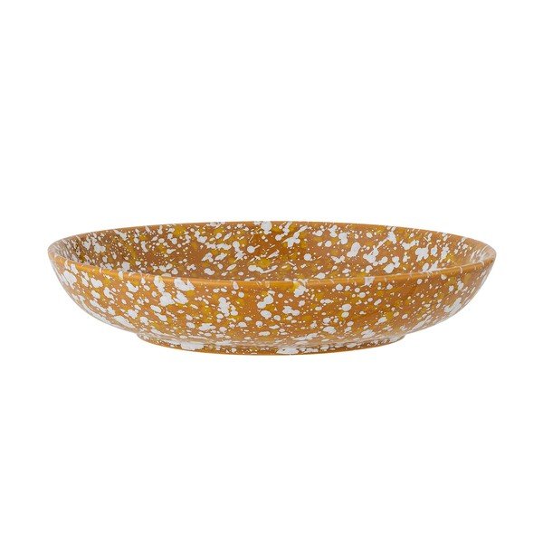 Oranžinės-baltos spalvos keraminė gili lėkštė Bloomingville Carmel, ø 21 cm-image-2