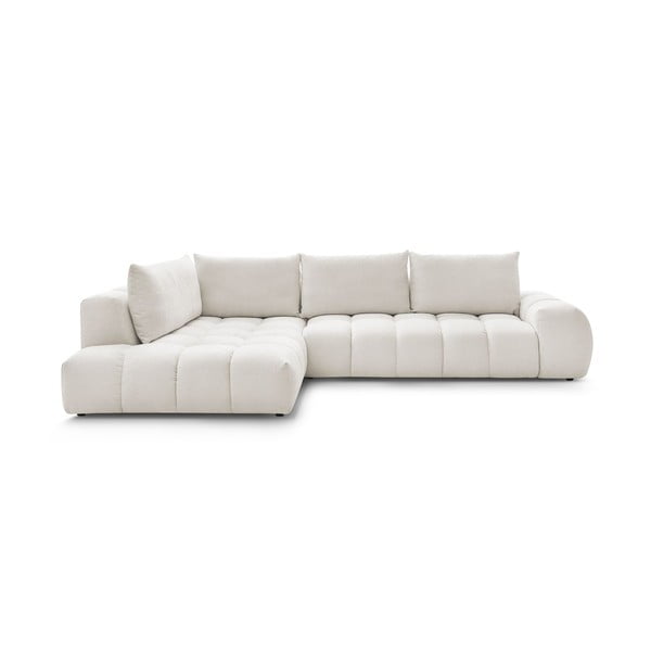 Kampinė sofa baltos spalvos (su kairiuoju kampu) Everest – Bobochic Paris