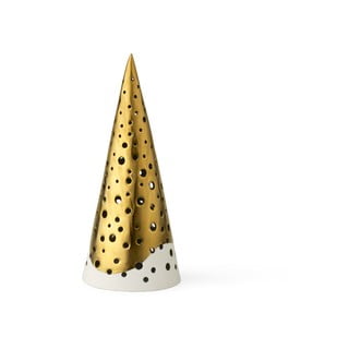 Aukso spalvos porcelianinė žvakidė Kähler Design Nobili, 19 cm aukščio