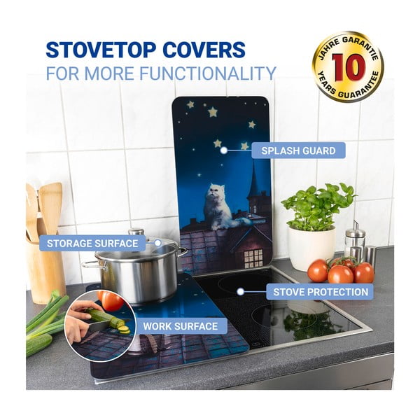 2 viryklės dangčiai iš grūdinto stiklo 30x52 cm - Maximex-image-4