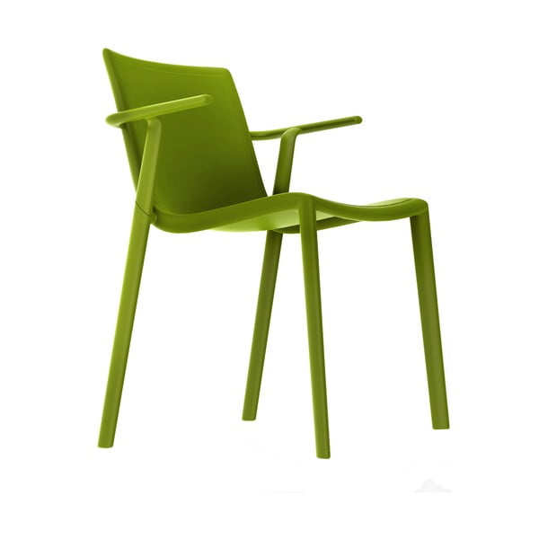 2 alyvuogių žalios spalvos sodo kėdžių su porankiais rinkinys "Resol Kat