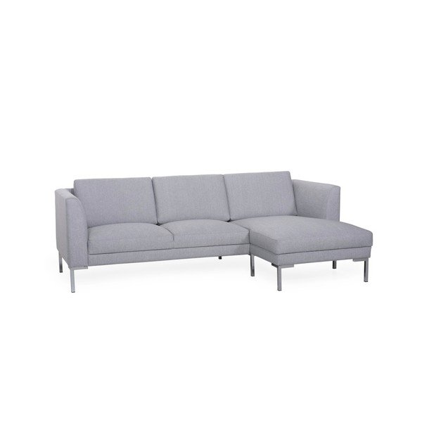 Šviesiai pilka kampinė sofa "Scandic Kery", dešinysis kampas-image-2