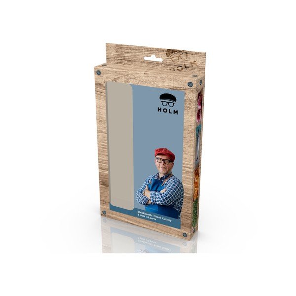 Sidabrinės spalvos/natūralios spalvos kepsnio įrankių rinkinys iš nerūdijančio plieno 8 vnt. – Holm-image-3