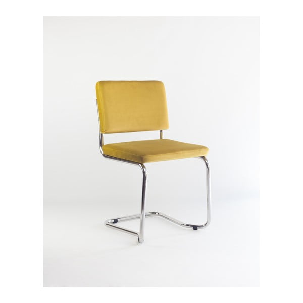 Kėdė su geltono aksomo apmušalais "Velvet Atelier Bertha