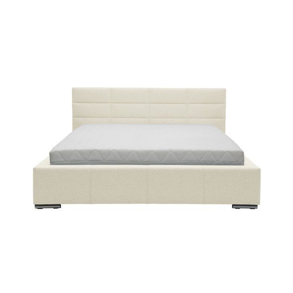 Smėlio spalvos dvigulė lova Mazzini Beds Reve, 160 x 200 cm-image-3