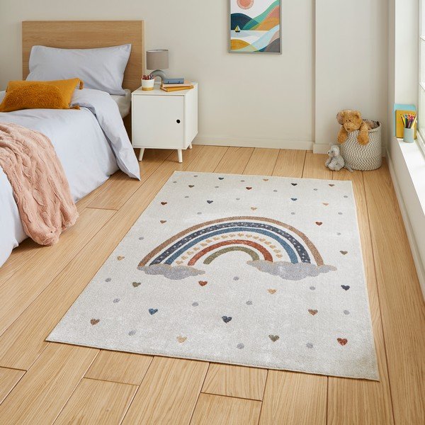 Vaikiškas kilimas kreminės spalvos 120x170 cm Vida Rainbow – Think Rugs-image-1
