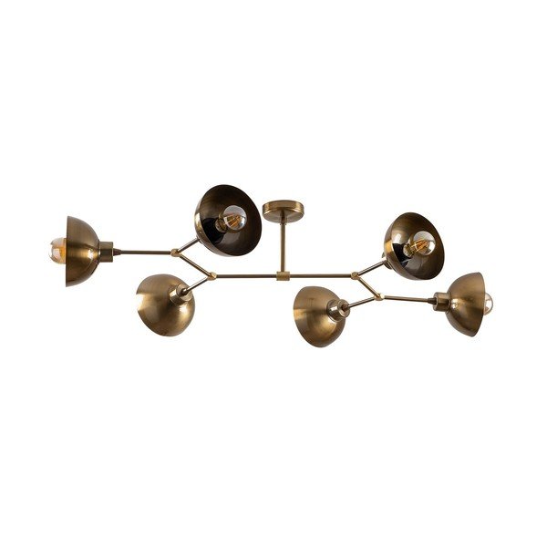 Lubinis šviestuvas auksinės spalvos 52x102 cm su metaliniu gaubtu Dram – Opviq lights
