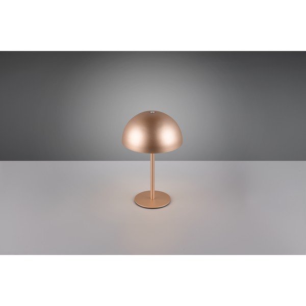Bronzinės spalvos stalinis šviestuvas LED (aukštis 21 cm) su metaliniu gaubtu Munoz – Reality-image-2
