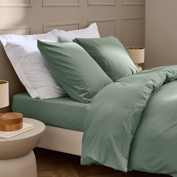 Žalios spalvos dvigulė/itin ilga patalynė 240x220 cm Linella – douceur d'intérieur-image-1