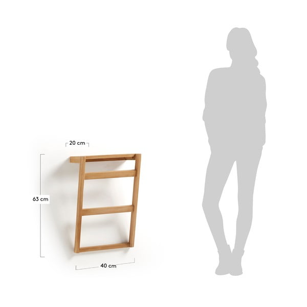 Sieninis rankšluosčių laikiklis iš tikmedžio Kave Home Sunday-image-4