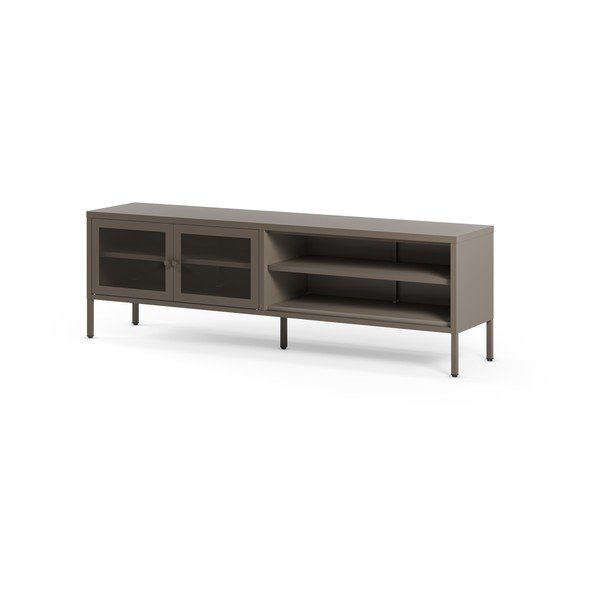 Pilkos spalvos iš metalo TV spintelė 160x50x35 cm Fayna – Marckeric-image-3