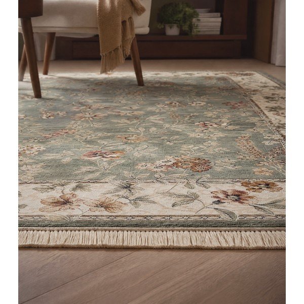 Iš viskozės kilimas žalios spalvos/kreminės spalvos 160x230 cm Oriental – Nouristan-image-3