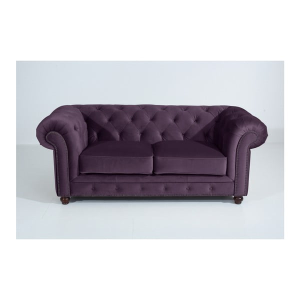 Violetinė sofa "Max Winzer Orleans Velvet", 196 cm