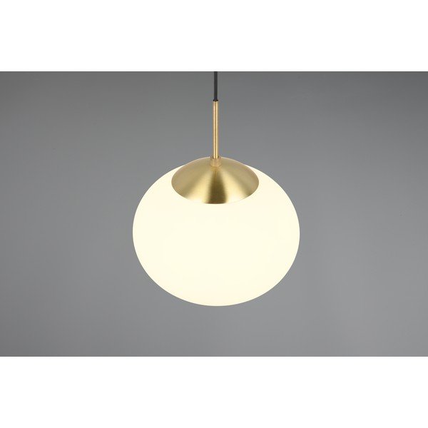 Kabantis šviestuvas baltos spalvos/auksinės spalvos ø 30 cm su stiklo gaubtu Fomento – Trio-image-2
