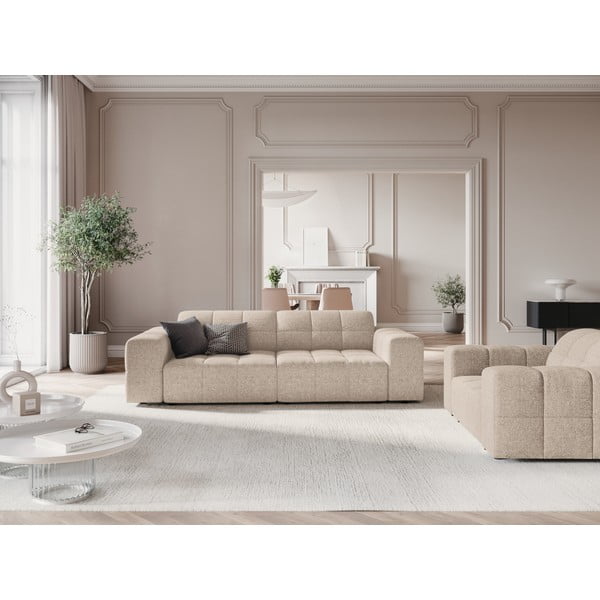 Sofa smėlio spalvos 204 cm Chicago – Cosmopolitan Design-image-1