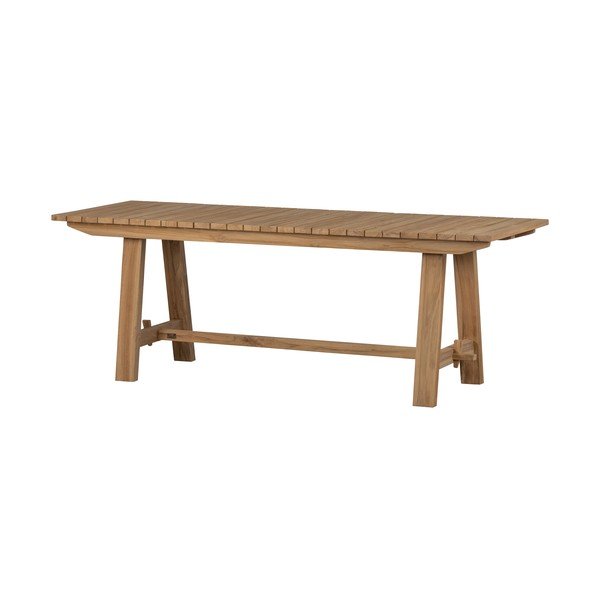 Lauko valgomojo stalas iš tikmedžio medienos WOOOOD Morten, 220 x 75 cm