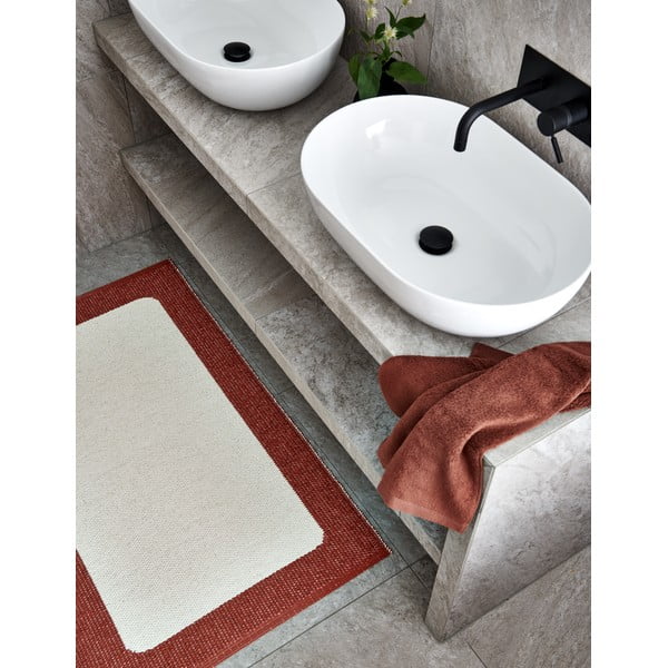 Raudonos plytų spalvos/kreminės spalvos lauko ir vidaus kilimas 70x120 cm Ilda Brick – Pappelina-image-4