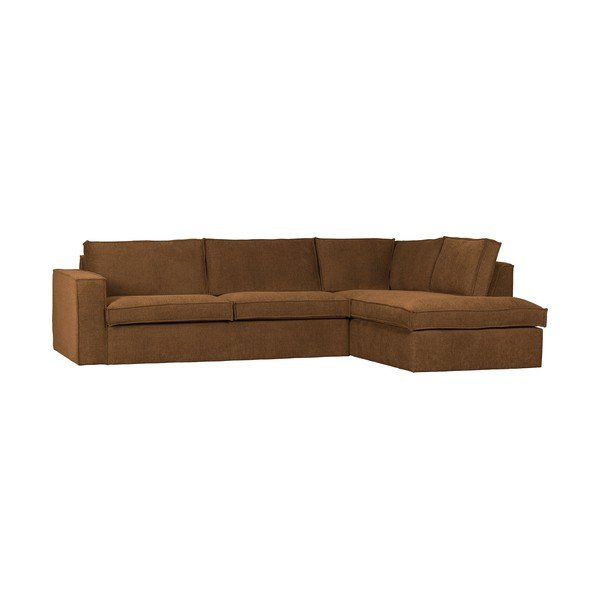 Šviesiai ruda kampinė sofa WOOOD Freddie, dešinysis kampas-image-3