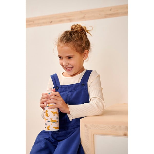 Šviesiai žalios spalvos iš plastiko vaikiškas buteliukas 400 ml Little Farm by Little Dutch – Mepal-image-3