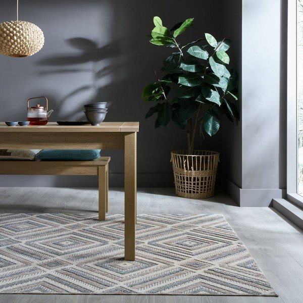 Skalbiamas pilkai smėlinės spalvos kilimas 194x290 cm Beckett – Flair Rugs-image-1