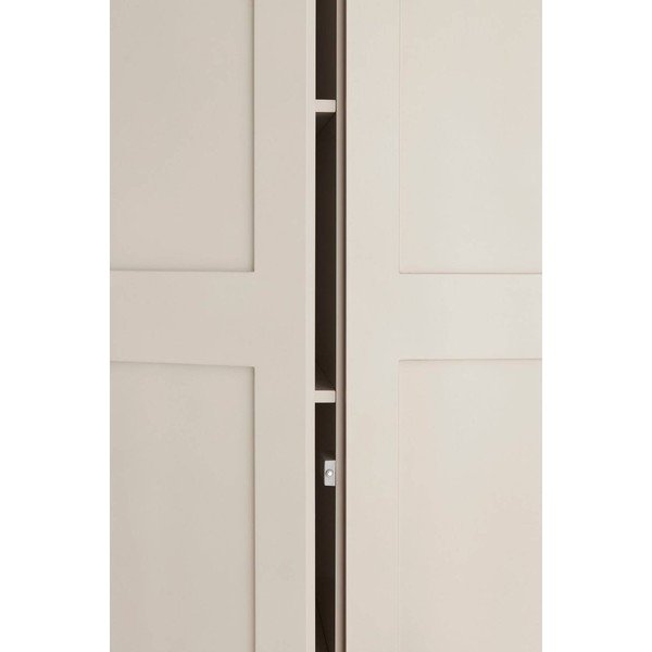 Pilkai smėlinės spalvos iš MDF plokštės pakabinama drabužių spinta 80x190x61 cm Ben – Ellos Home-image-2