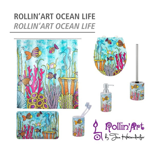 Tekstilinis vonios kambario kilimėlis 45x70 cm Rollin'Art Ocean Life - Wenko-image-4