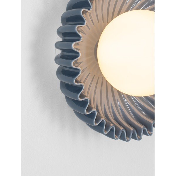 Mėlynos spalvos iš keramikos sieninė lempa Petel – Nova Luce-image-2