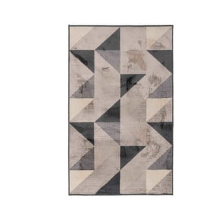 Iš medvilnės mišinio kilimas pilkos spalvos/smėlio spalvos 68x110 cm Graphic – douceur d'intérieur