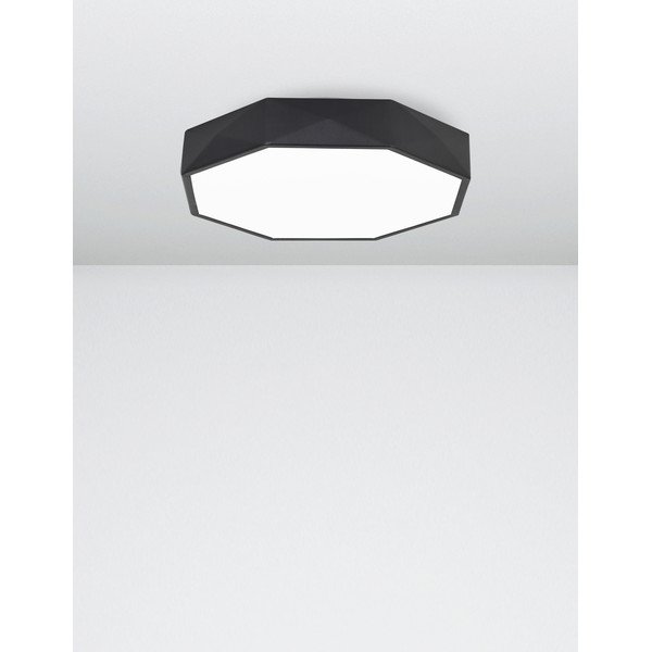 Matinės juodos spalvos iš aliuminio lubinis šviestuvas LED Eben – Nova Luce-image-3