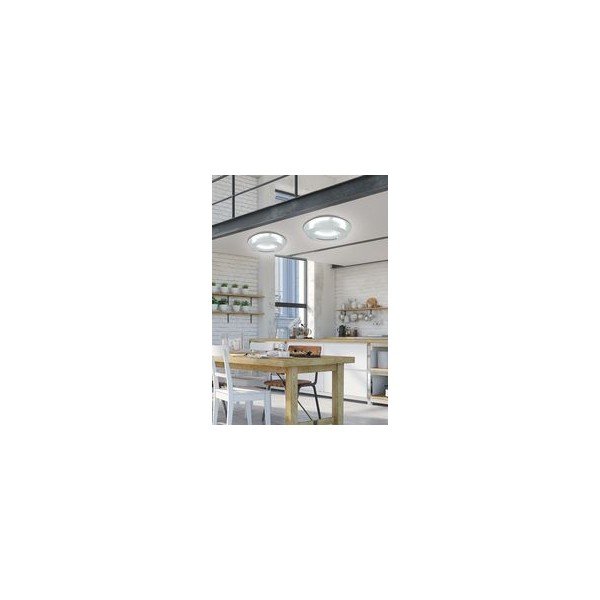 Lubinis šviestuvas sidabrinės spalvos LED 40x40 cm su metaliniu gaubtu Merle – Candellux Lighting-image-1