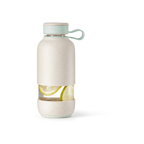 Kreminės spalvos iš stiklo  butelis Kelioninis buteliukas 500 ml To Go Organic – Lékué-image-2