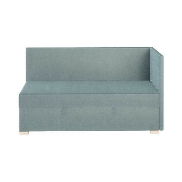 Mėlynos spalvos kampinė vaikiška lova su sandėliavimo vieta su čiužiniu  90x200 cm Flexi – Ghado