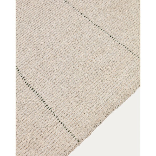 Rankų darbo kreminės spalvos iš medvilnės mišinio kilimas 230x160 cm Lisdan – Kave Home-image-2