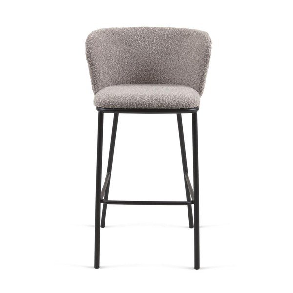 Baro taburetė šviesiai pilkos spalvos (sėdynės aukštis 75 cm) Ciselia – Kave Home-image-2