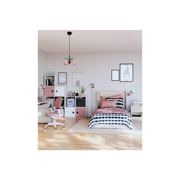 Pastatomas šviestuvas šviesiai mėlynos spalvos/rožinės spalvos (aukštis 133,5 cm) su metaliniu gaubtu Mouse – GTV-image-1