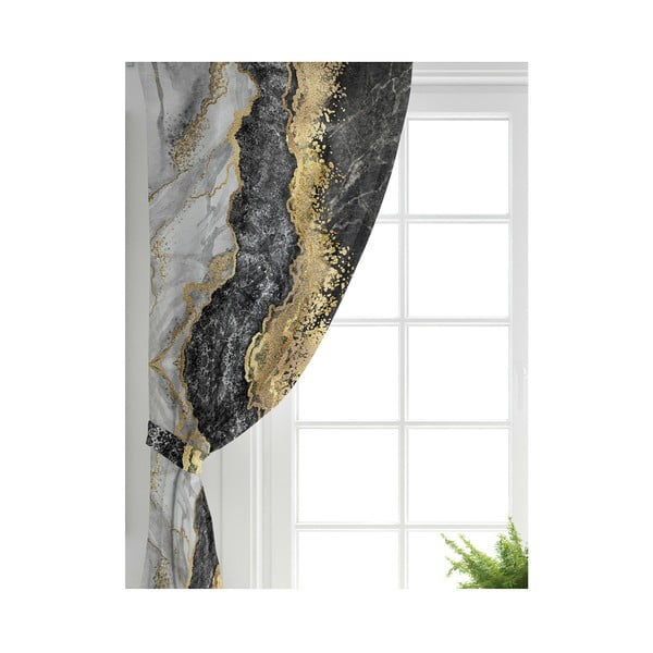 Juodos ir auksinės spalvos užuolaidos, 2 vnt., 140x260 cm - Mila Home-image-2