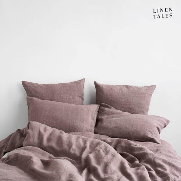 Rožinės spalvos lininė dvigulė paklodė 200x220 cm - Linen Tales-image-4