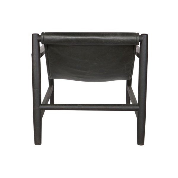 Juodas odinis fotelis BePureHome Sling-image-1