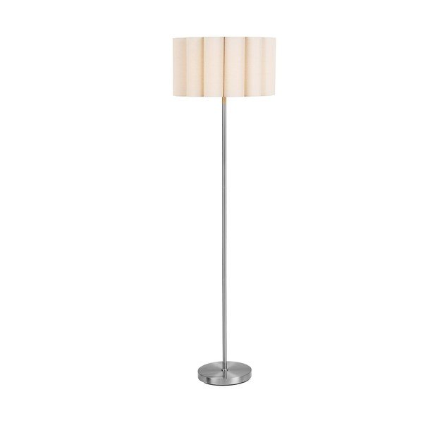 Smėlio spalvos/sidabrinės spalvos iš lino pastatomas šviestuvas (aukštis 150 cm) Wattom – House Nordic-image-3