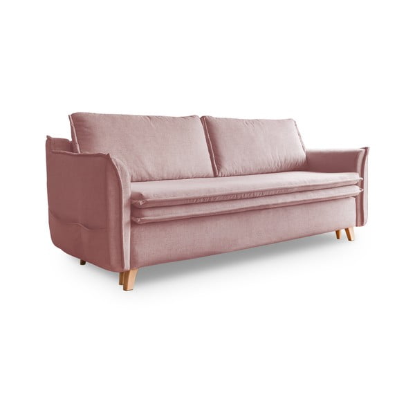 Sulankstoma sofa šviesiai rožinės spalvos 225 cm Charming Charlie – Miuform